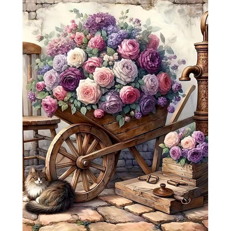 Art And Craft Numbers - Painting By Number For Adults Flower