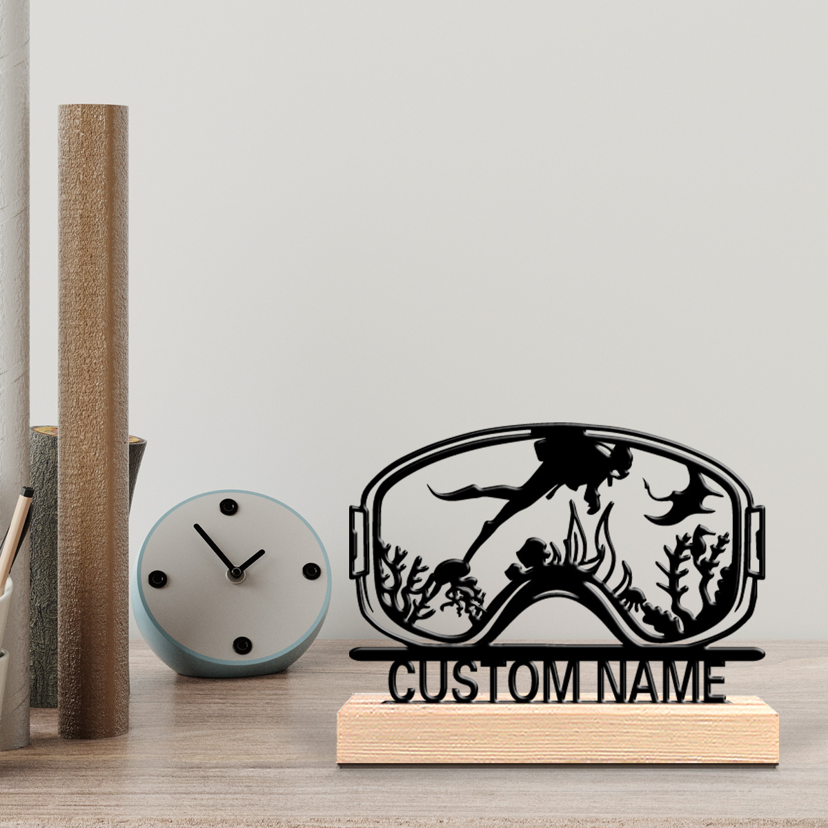 Art Craft Christmas - 1pc Cute Personalized Custom Diving Wooden