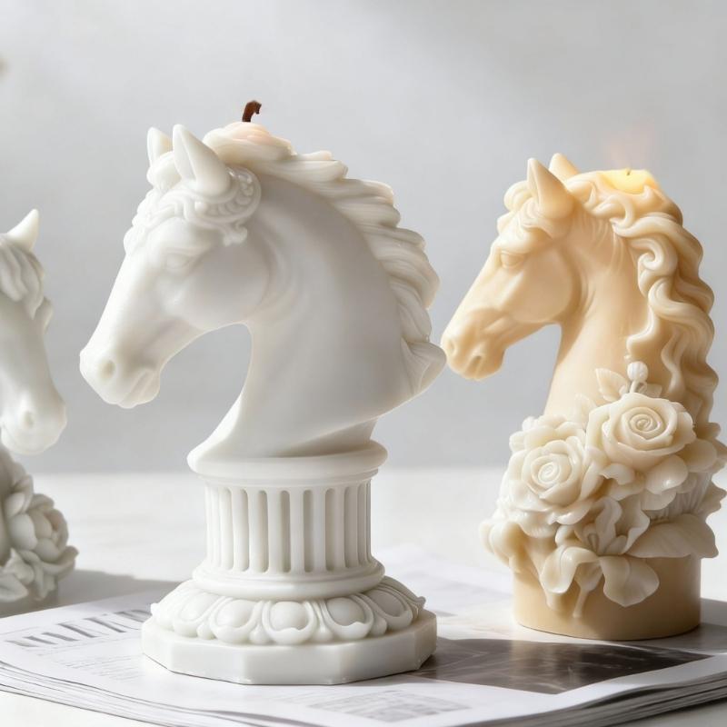 Art Craft Horse - Roman Column Mould Silicone Horse Head