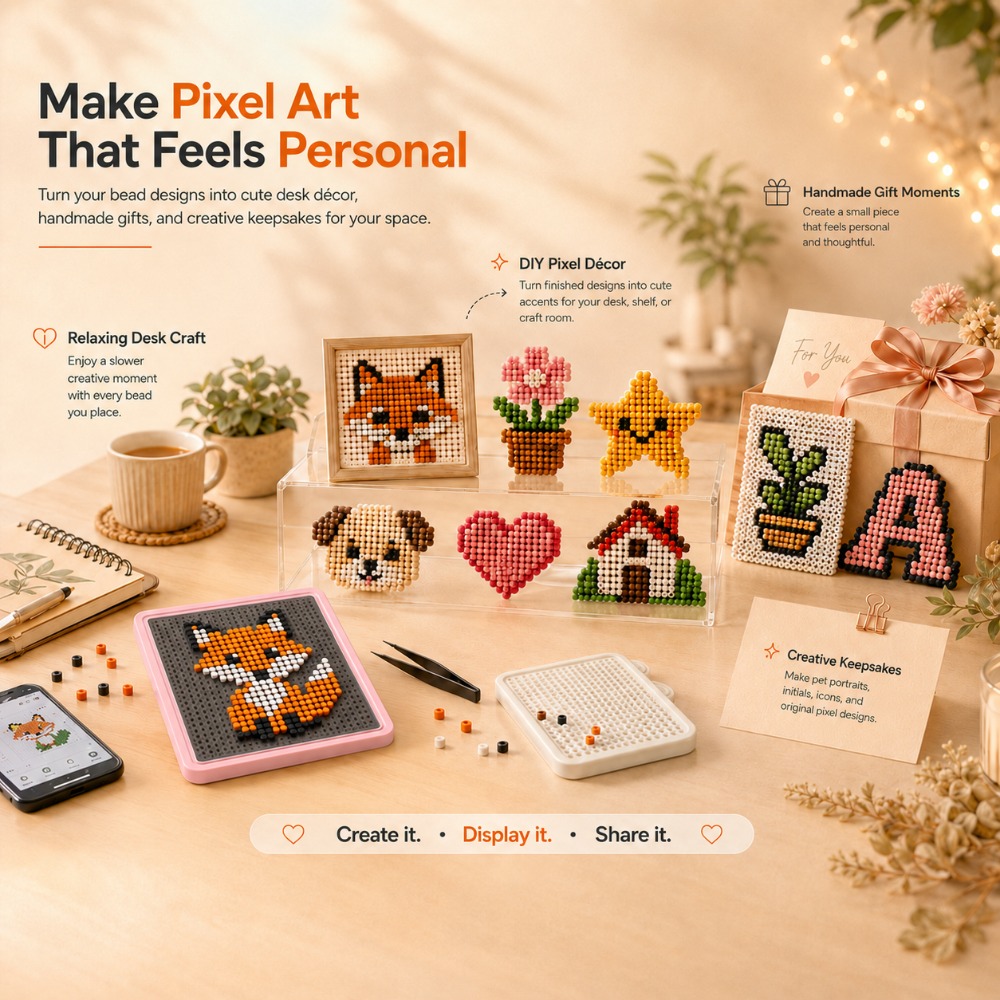 Art Craft Kit - LED Smart Fuse Bead Pegboard, App