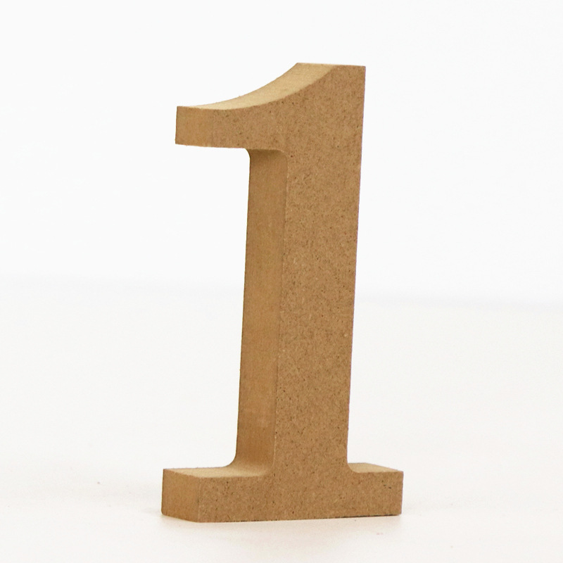 Art And Craft Numbers - 1pc 10cm Wood Color Numbers 0-9