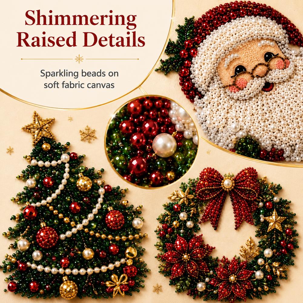 Christmas Santa Claus Pearl Ar - Art Craft Kit review and price