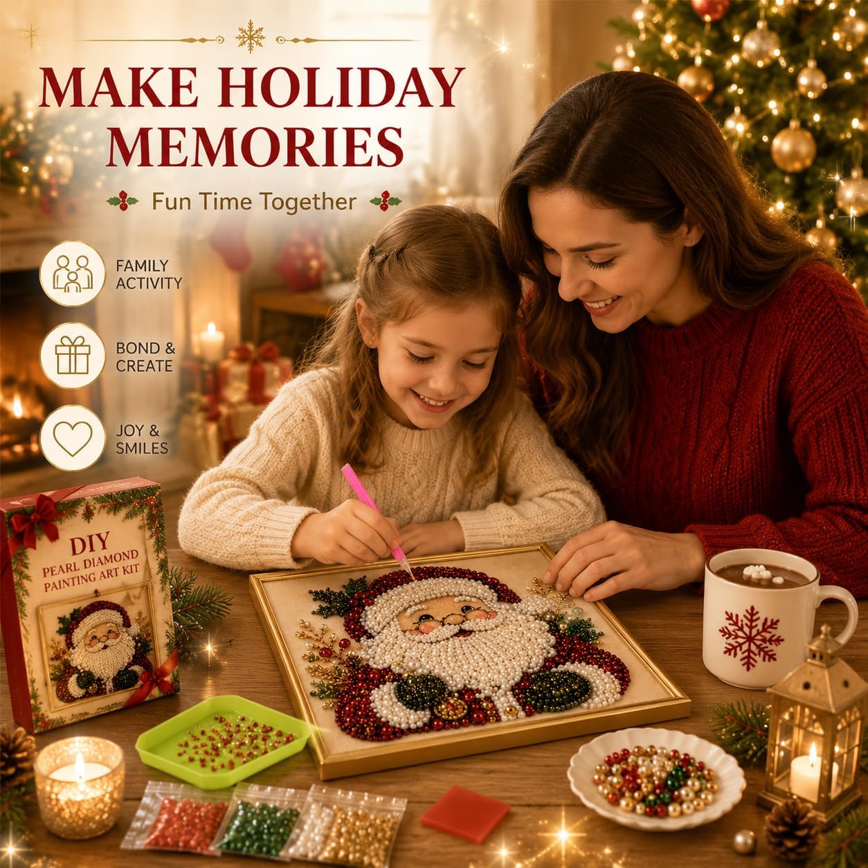 DIY Christmas Pearl Diamond Pa - Art Craft Holiday review and price
