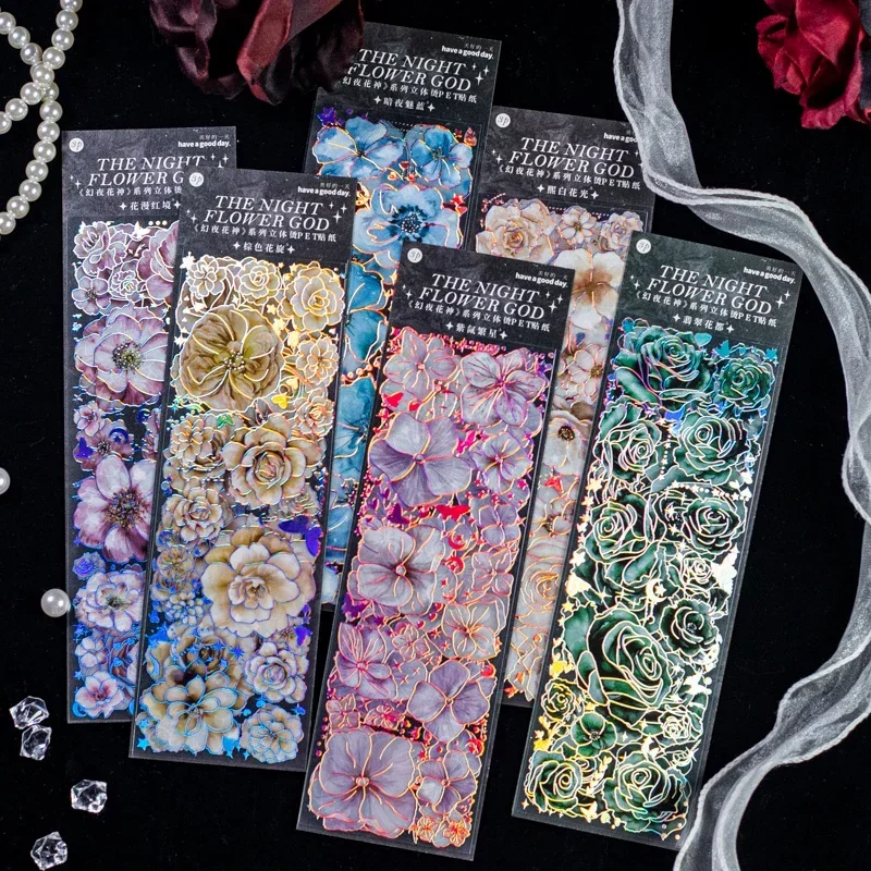 3pcs/pack Flowers Flat Sticker - Art Craft Stationery review and price