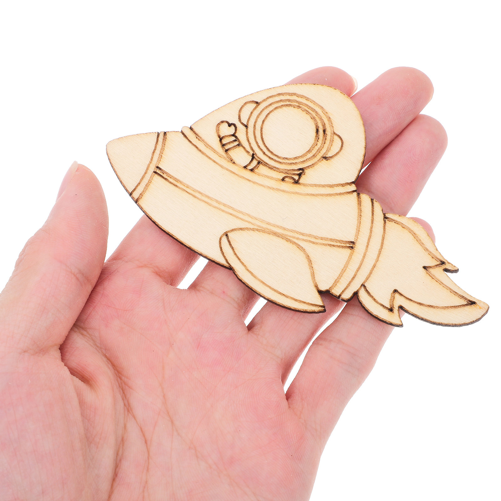 24Pcs Wooden Astronaut Rocket  - Art And Craft Rocket review and price