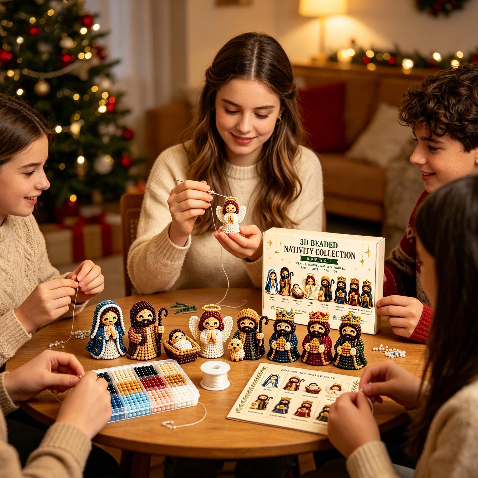 Nativity Bead Art Kit 3D Chris - Art Craft Holiday review and price