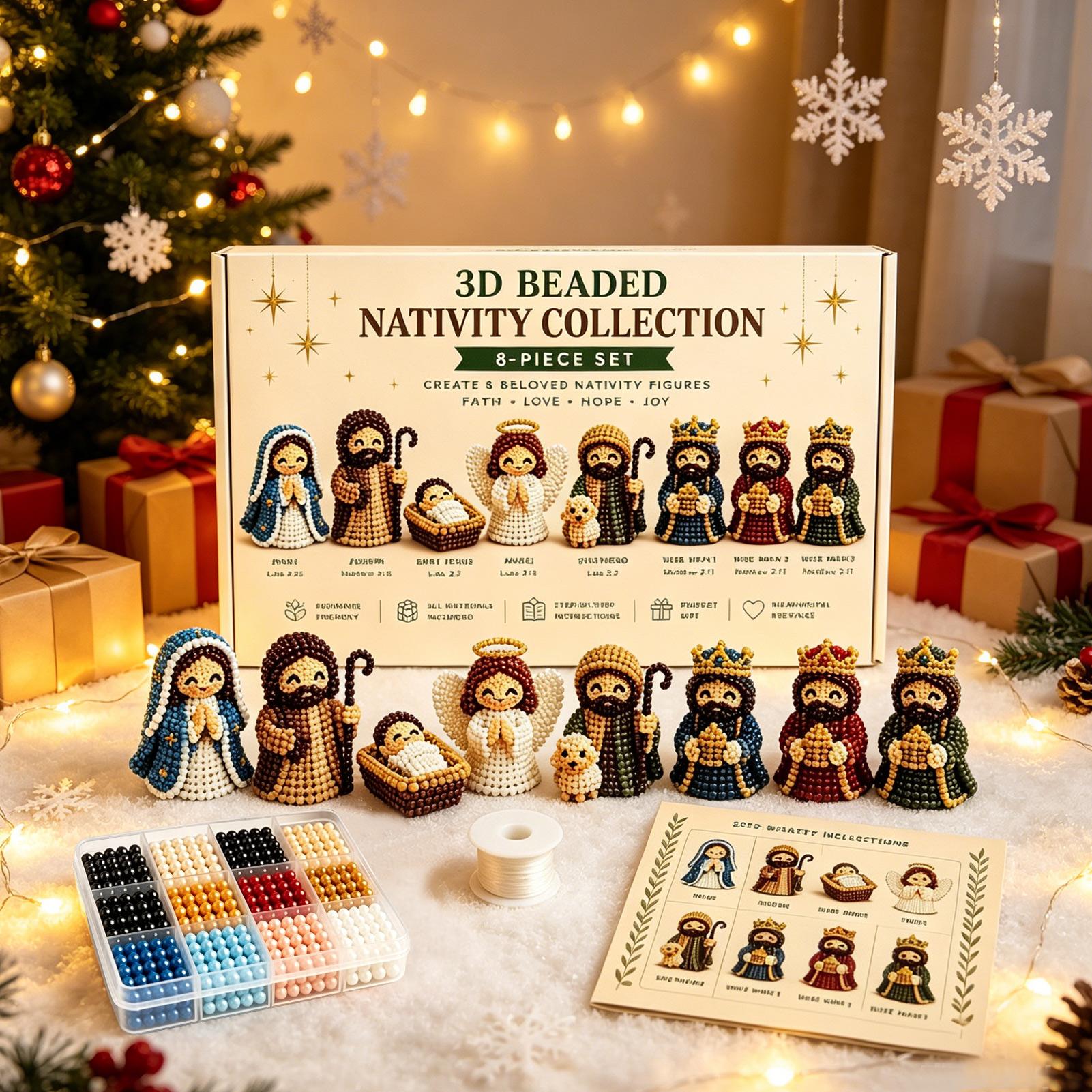 Nativity Bead Art Kit 3D Chris - Art Craft Holiday review and price