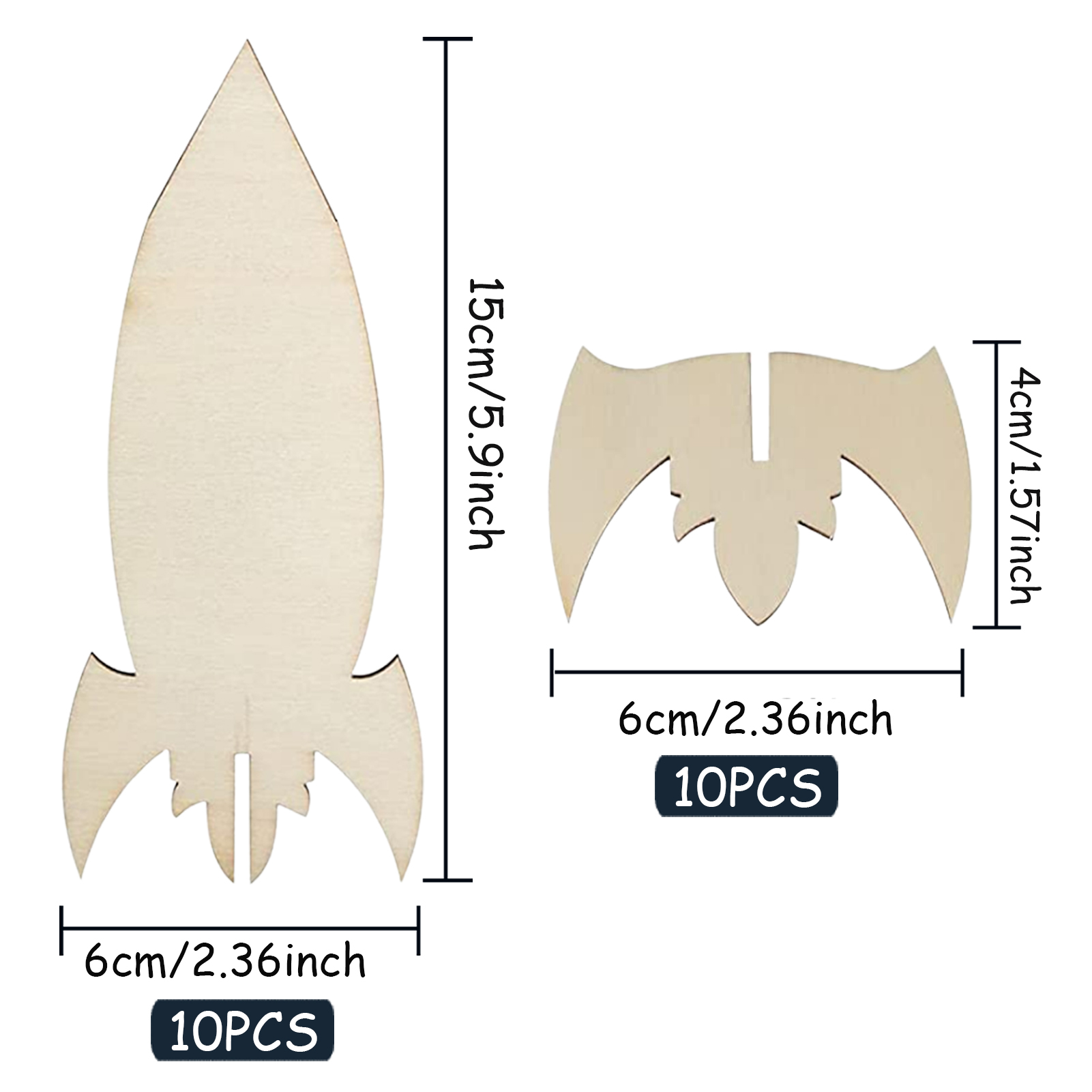 5PCS/10PCS wooden rockets DIY  - Art And Craft Rocket review and price