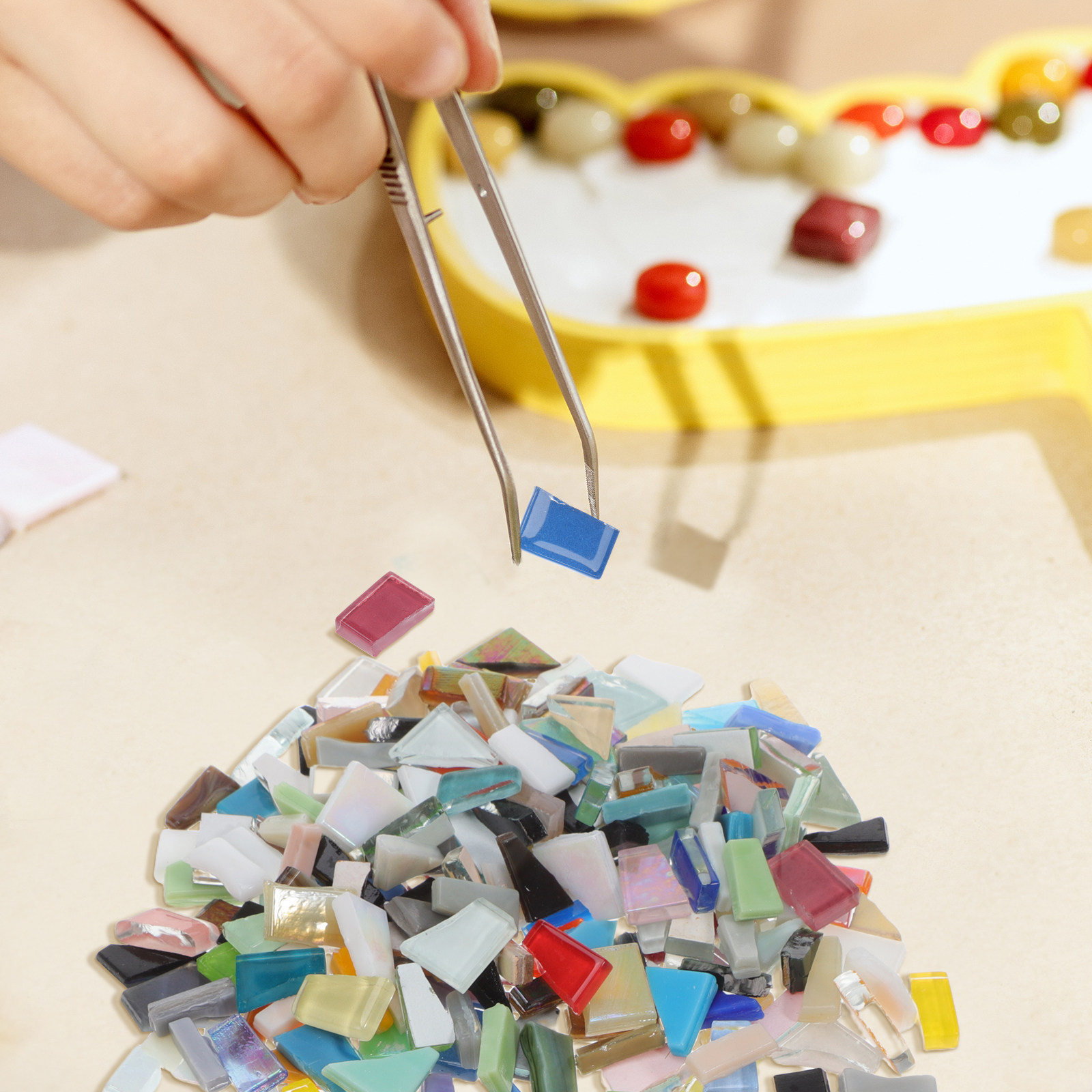 1 Bag DIY Mosaic Glass Pieces  - Mosaic Tile Supply review and price
