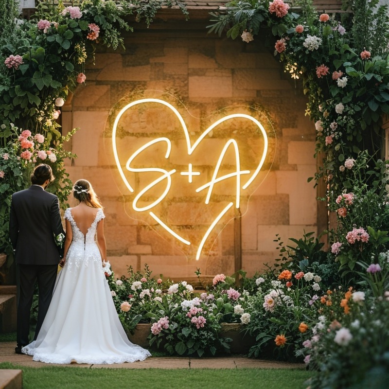 Custom Initials Heart LED Neon - Art Craft Christmas review and price