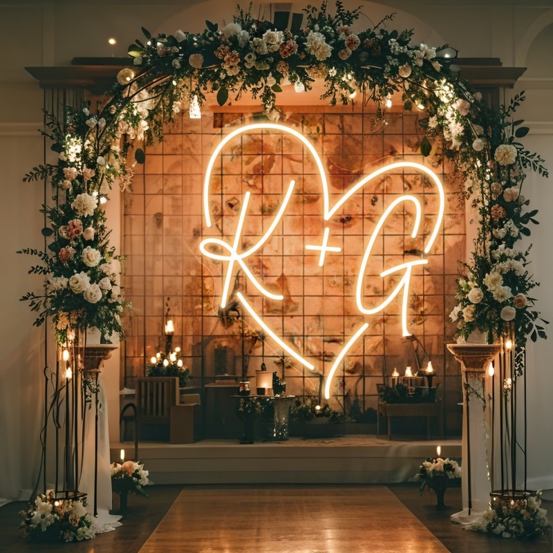 Custom Initials Heart LED Neon - Art Craft Christmas review and price