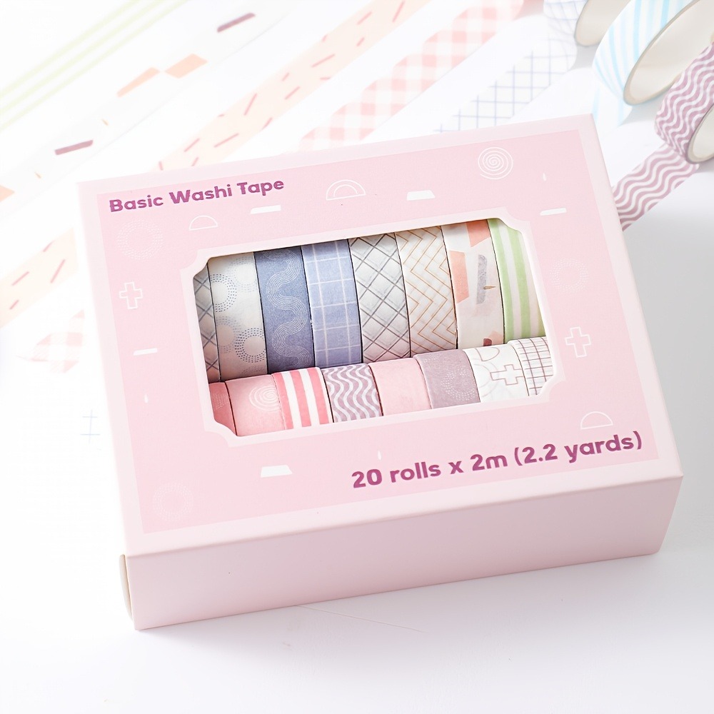 20 Rolls of Macaron Tape, 0.4i - Art Craft Stationery review and price