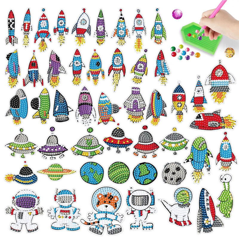 Space Diamond Art Kit For Kids - Art And Craft Rocket review and price