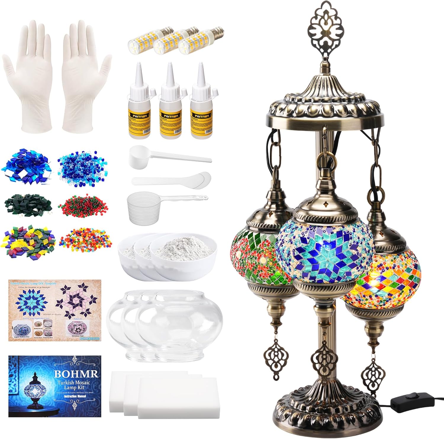 DIY 3 Globe Turkish Mosaic Lam - Art Craft Kit review and price