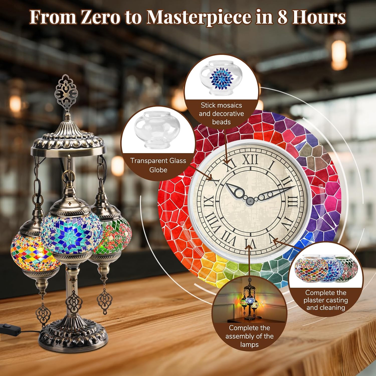 DIY 3 Globe Turkish Mosaic Lam - Art Craft Kit review and price