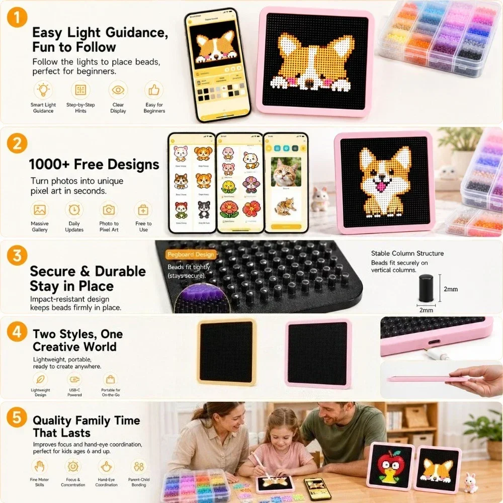 LED Smart Fuse Bead Pegboard,  - Art Craft Kit review and price