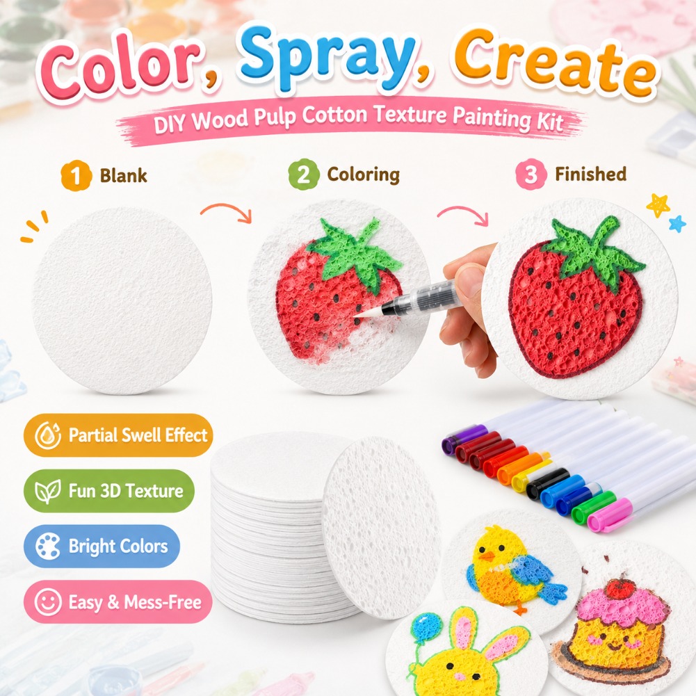 Kids Sponge Canvas Board 3D Pu - Art Craft Using Paper review and price