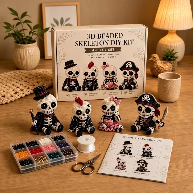Creative 3d Beaded Skull Diy C - Art Craft Holiday review and price